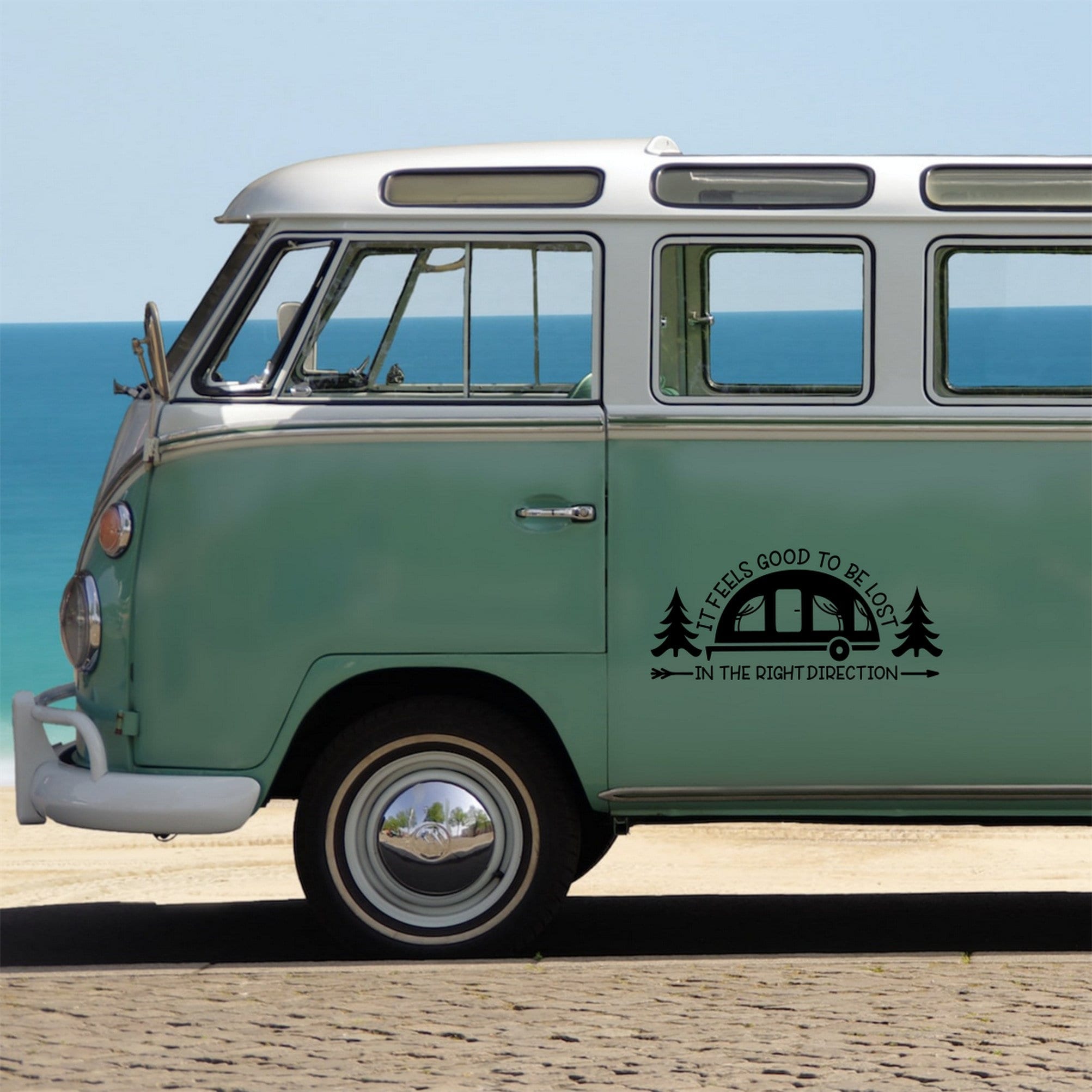 It Feels Good To Be Lost In The Right Direction Caravan Sticker product image 3