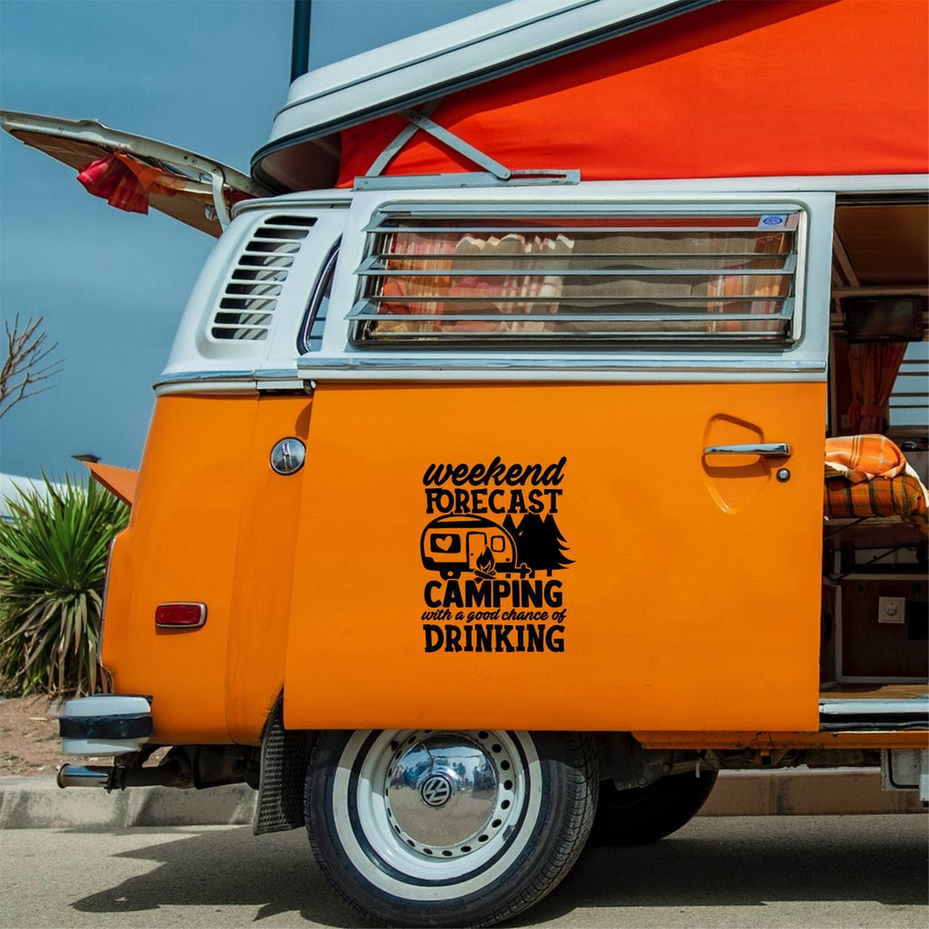 Weekend Forecast: Camping With A Good Chance Of Drinking Caravan Sticker product image 2