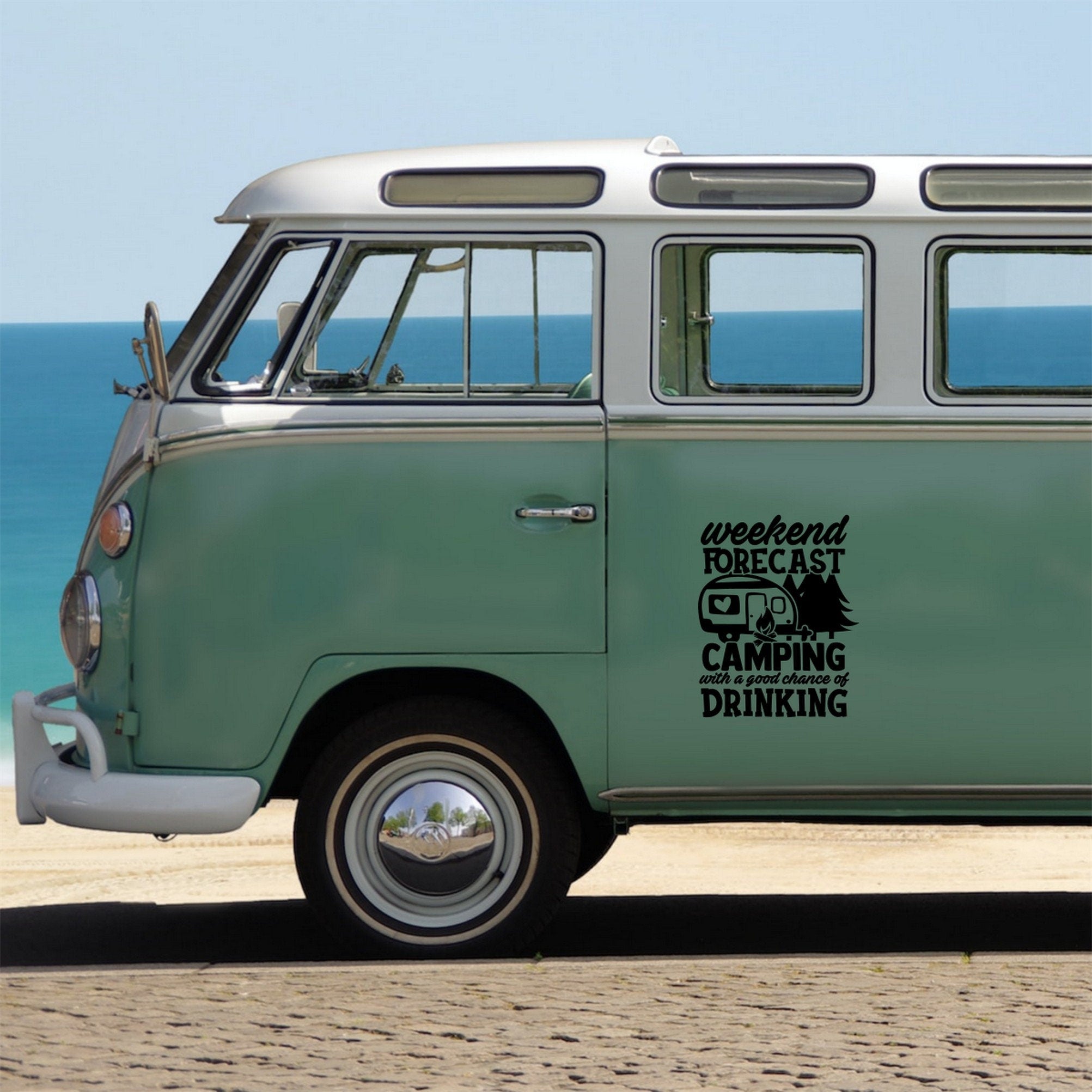 Weekend Forecast: Camping With A Good Chance Of Drinking Caravan Sticker product image 3