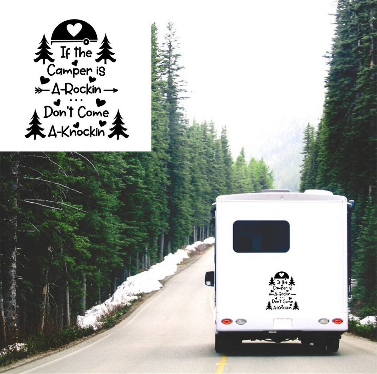 If The Camper Is A-Rockin', Don't Come A-Knockin' Caravan Sticker product image 5