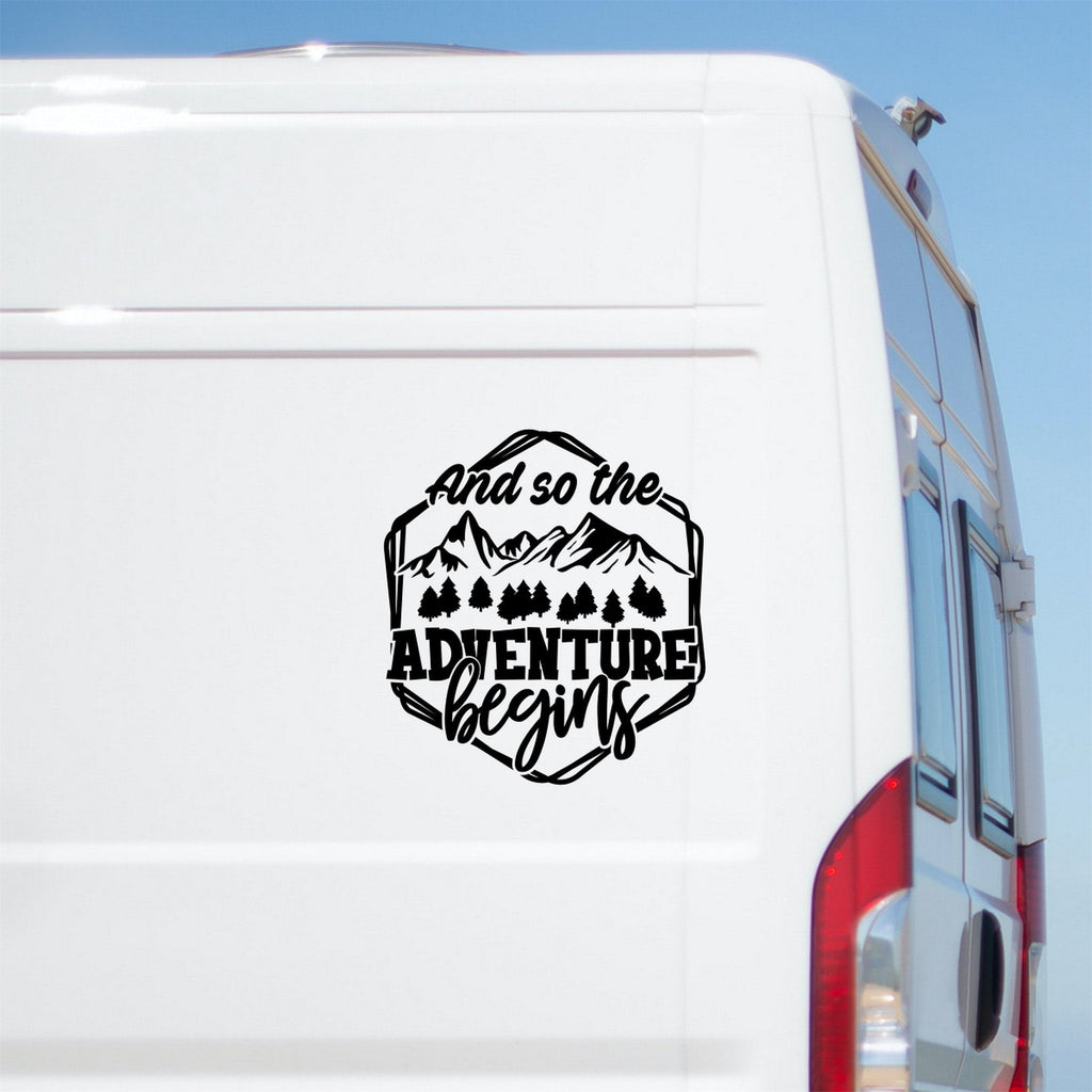 Mountain Forest Adventure Begins Caravan Sticker product image 1