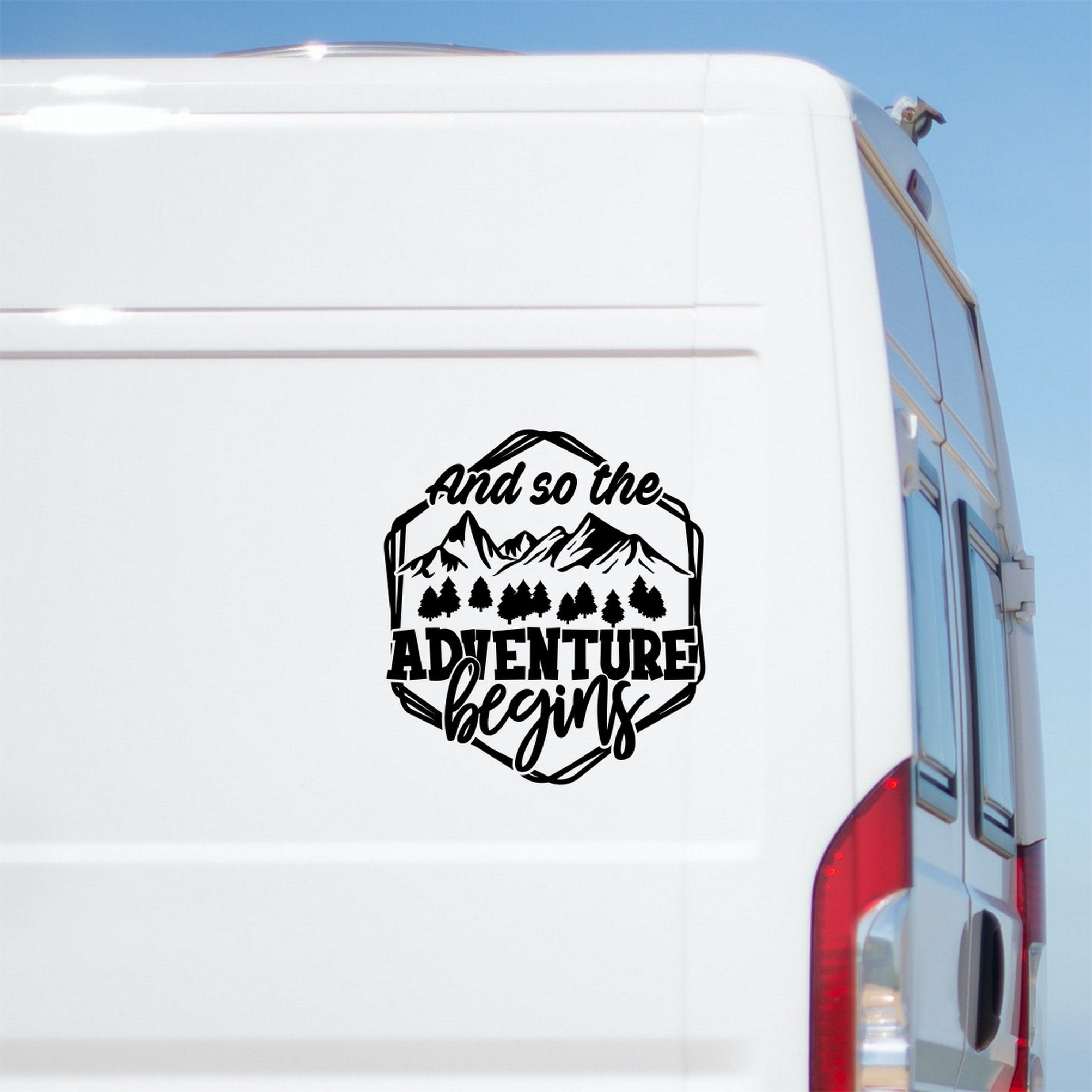 Mountain Forest Adventure Begins Caravan Sticker product image 1