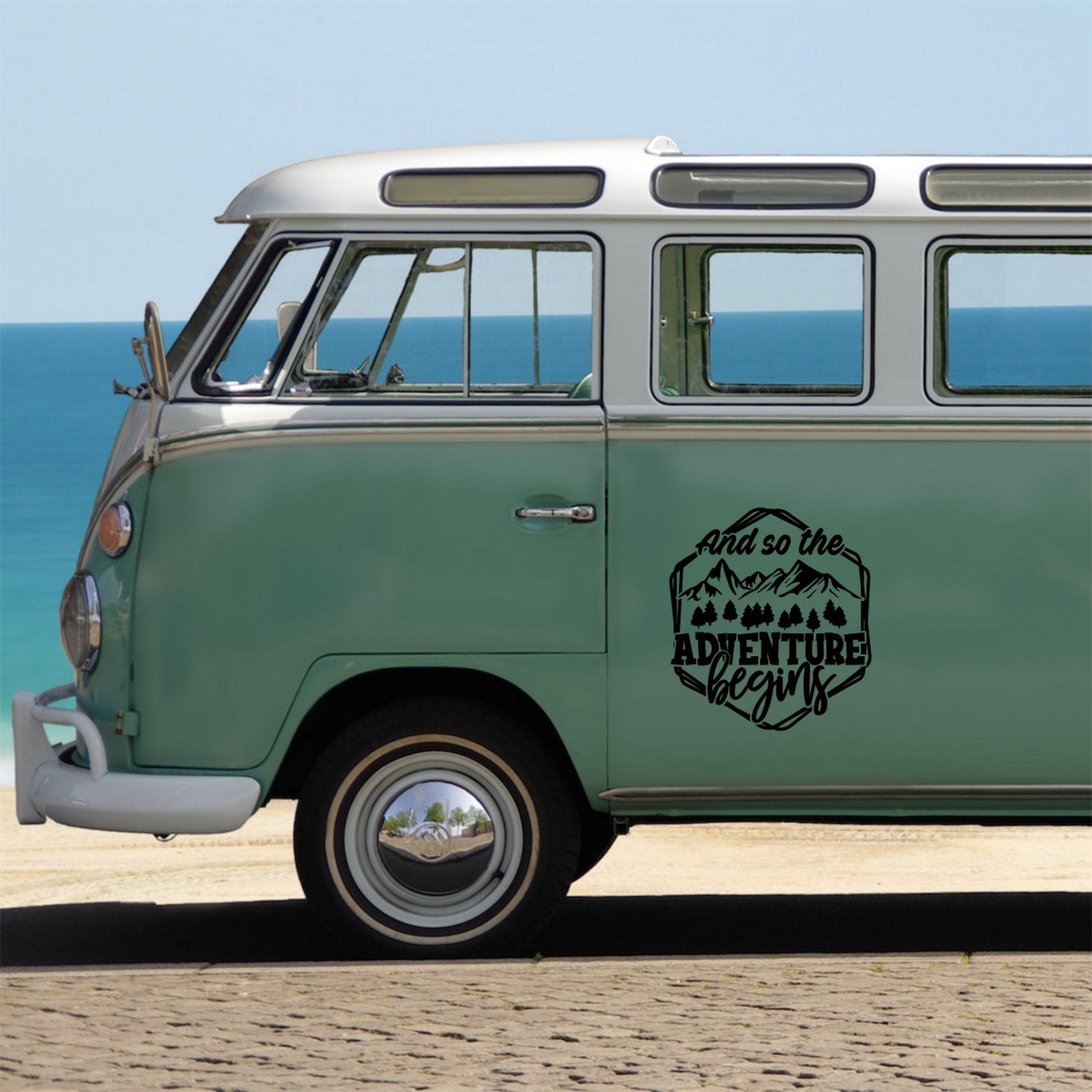 Mountain Forest Adventure Begins Caravan Sticker product image 3