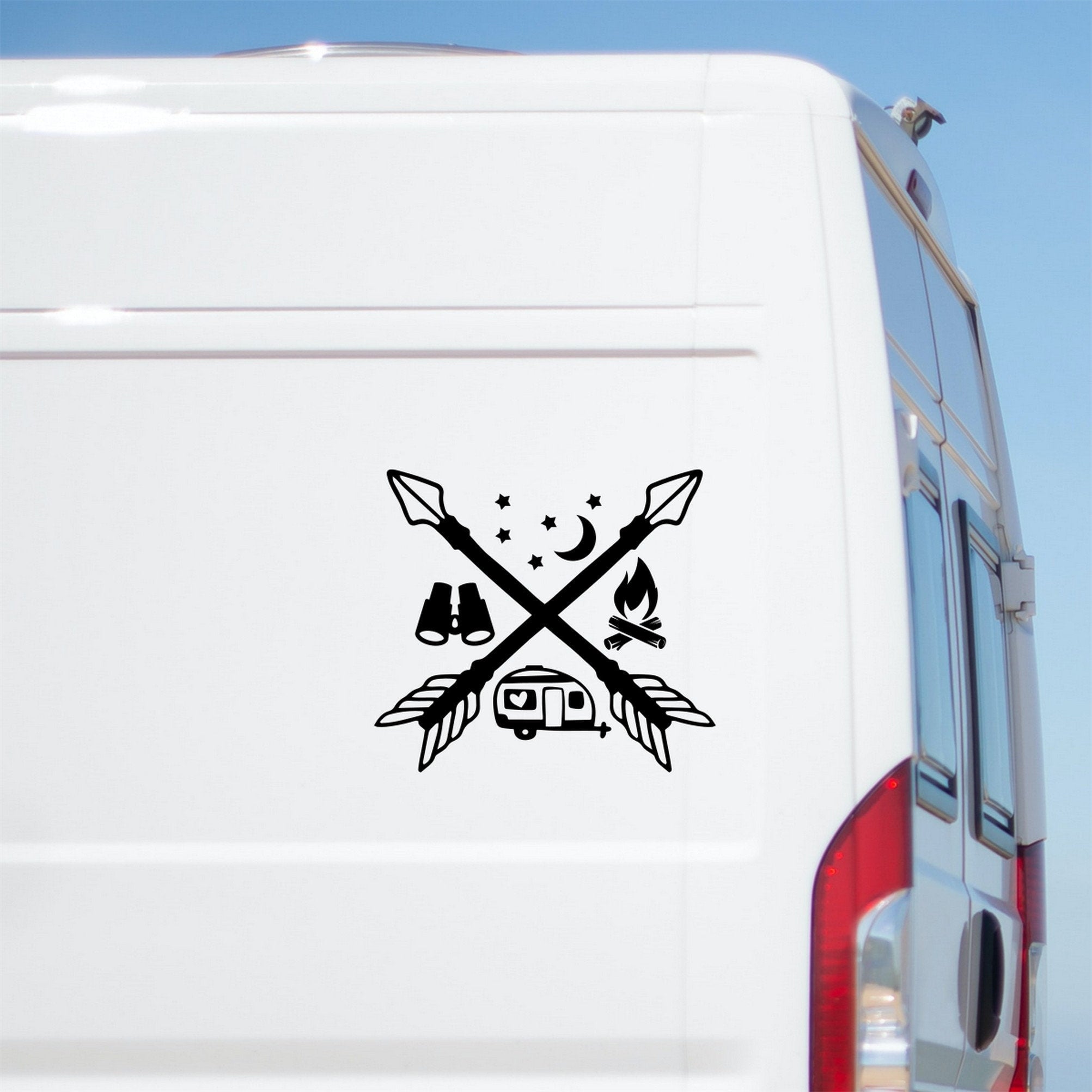 Camping Icons Caravan Sticker product image 1
