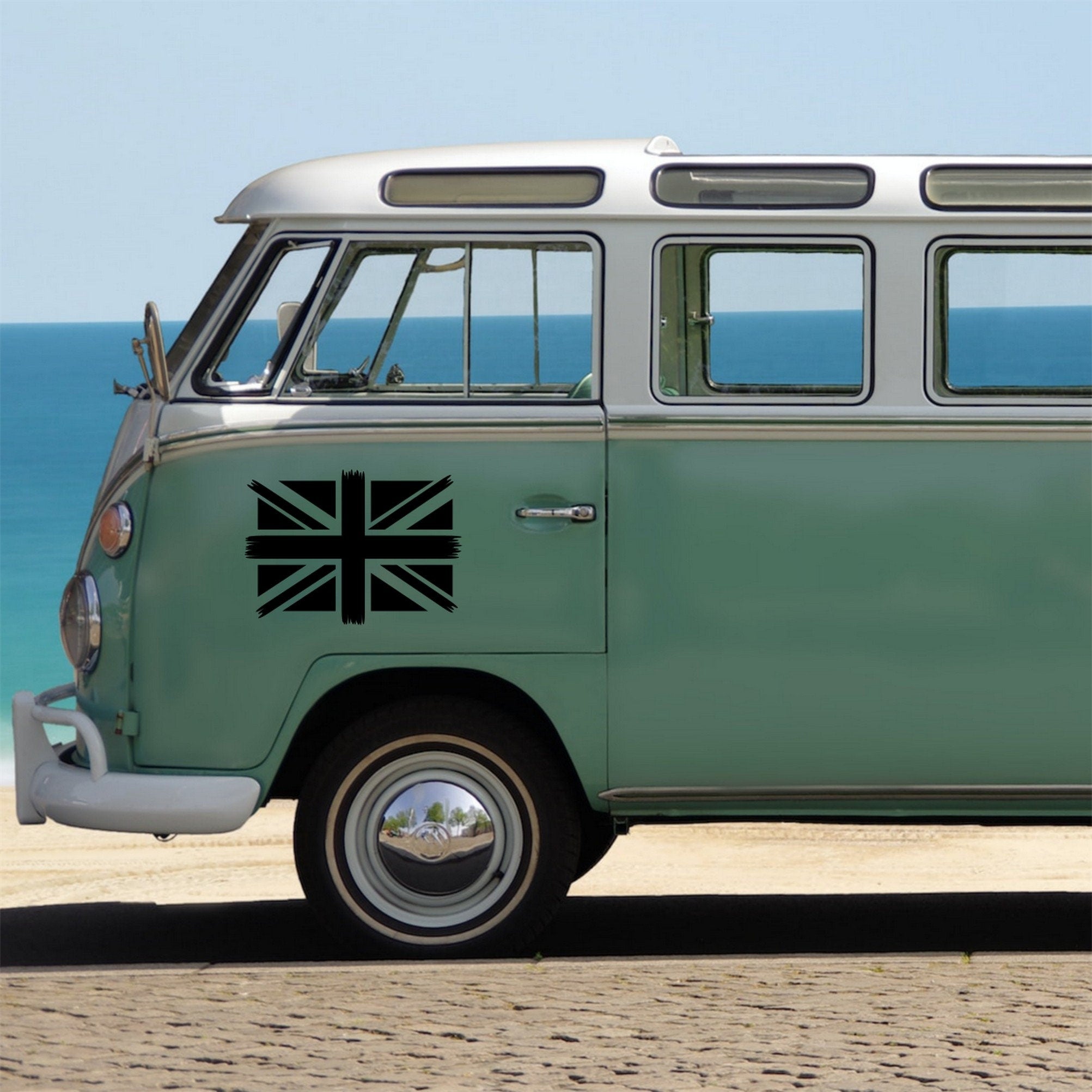 Distressed Union Jack Caravan Sticker product image 3