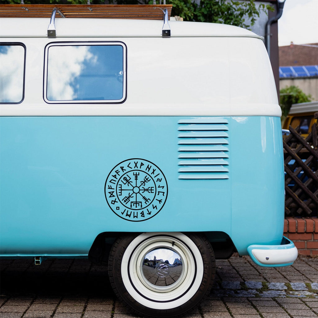 Vegvisir Compass decal on a motorhome