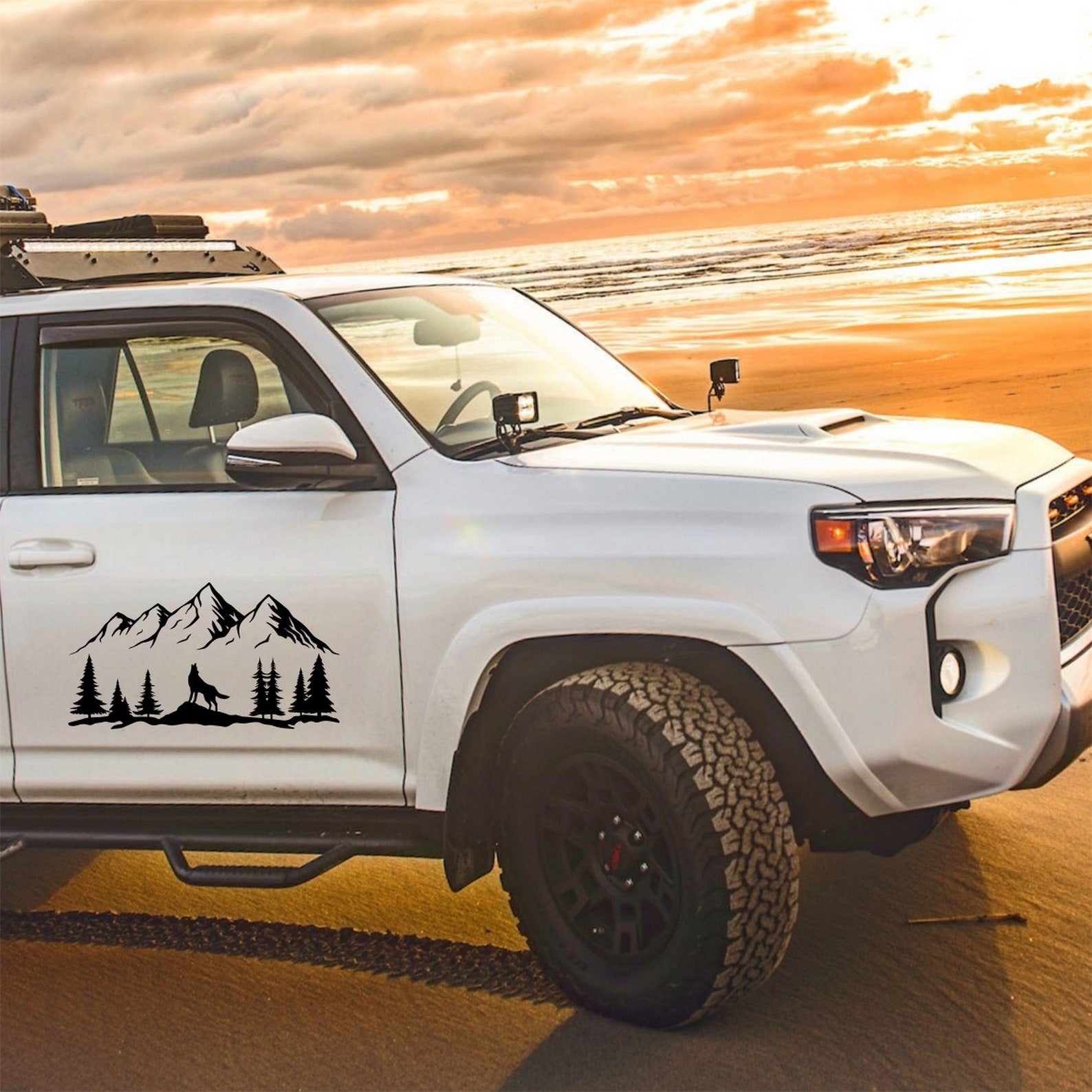 Howling Wolf Mountain sticker on a truck