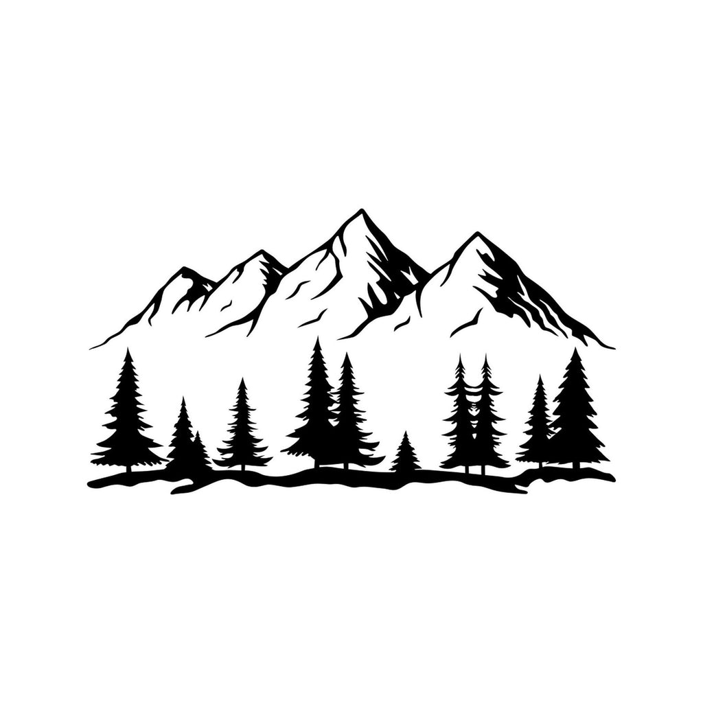 Forest Mountain vinyl decal design
