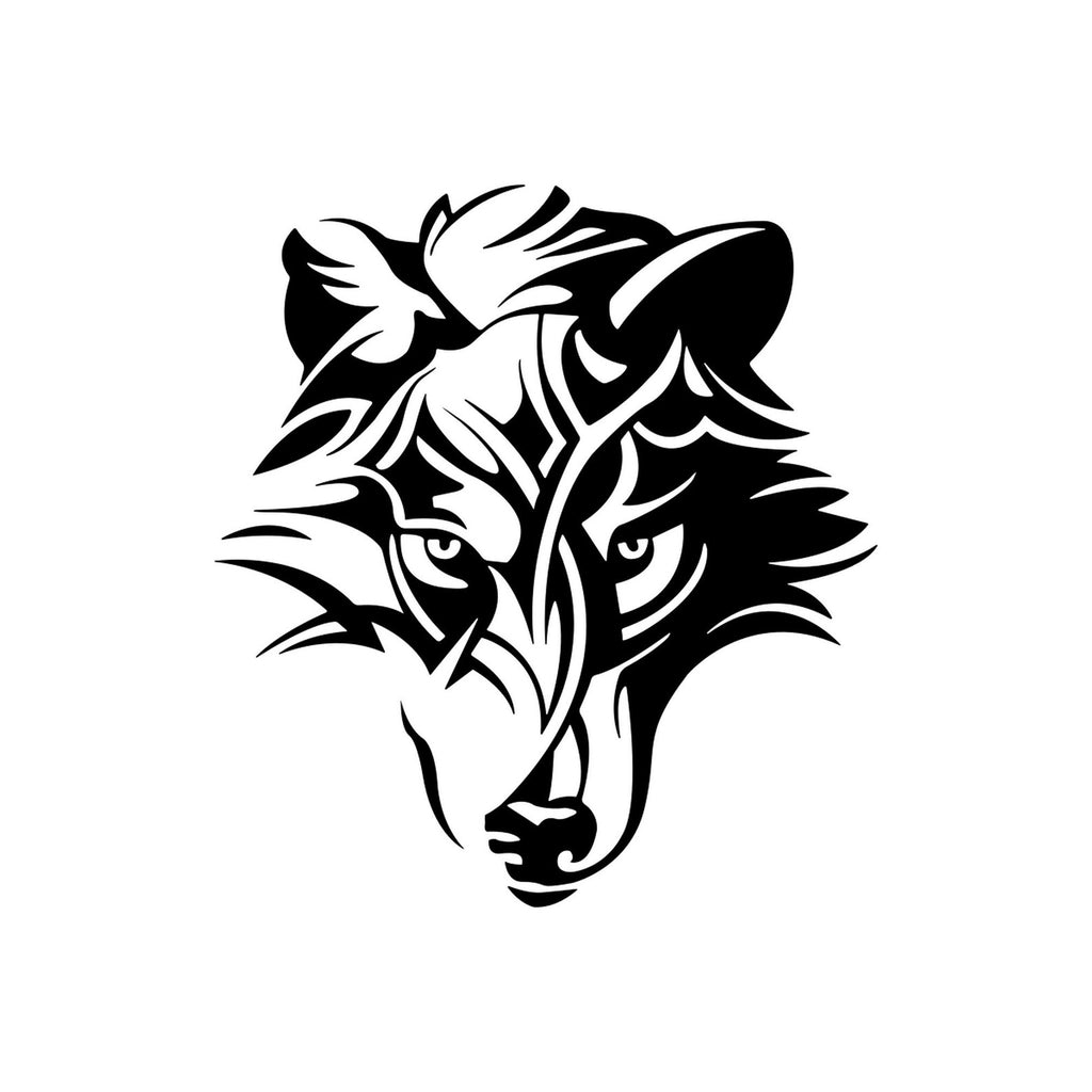 Wolf Head vinyl decal design