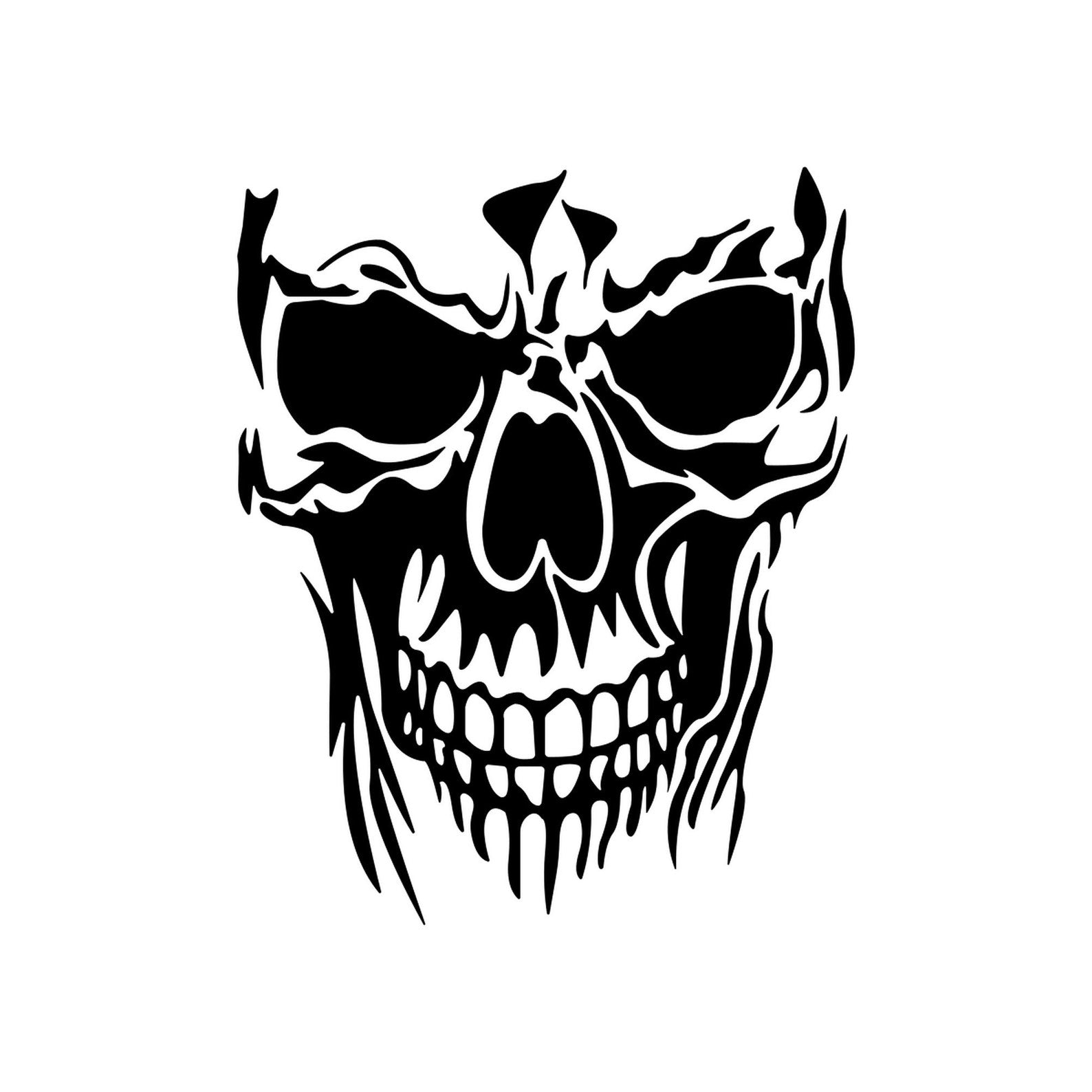 Skull vinyl decal design