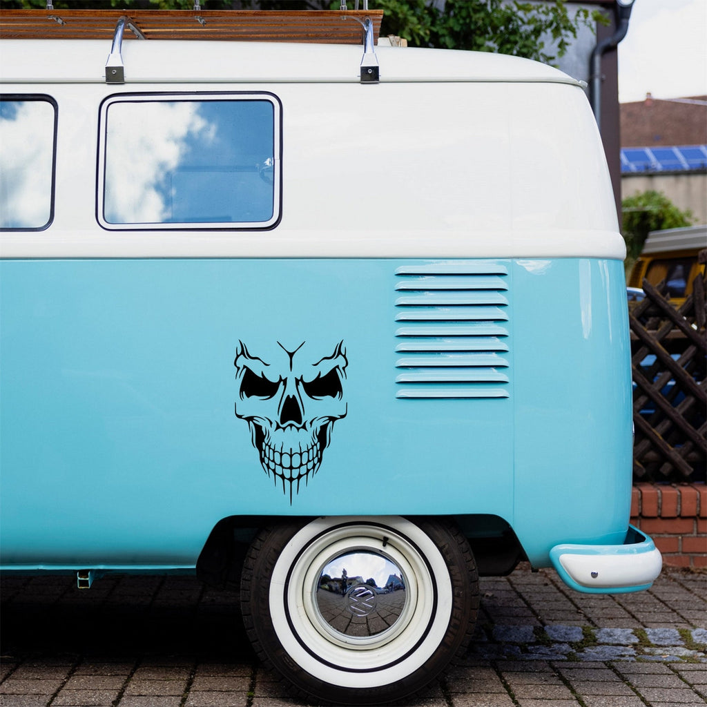 Large Skull decal on a motorhome