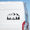 Stag Mountains caravan sticker on a van