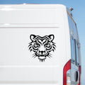 Tiger Head caravan sticker on a van