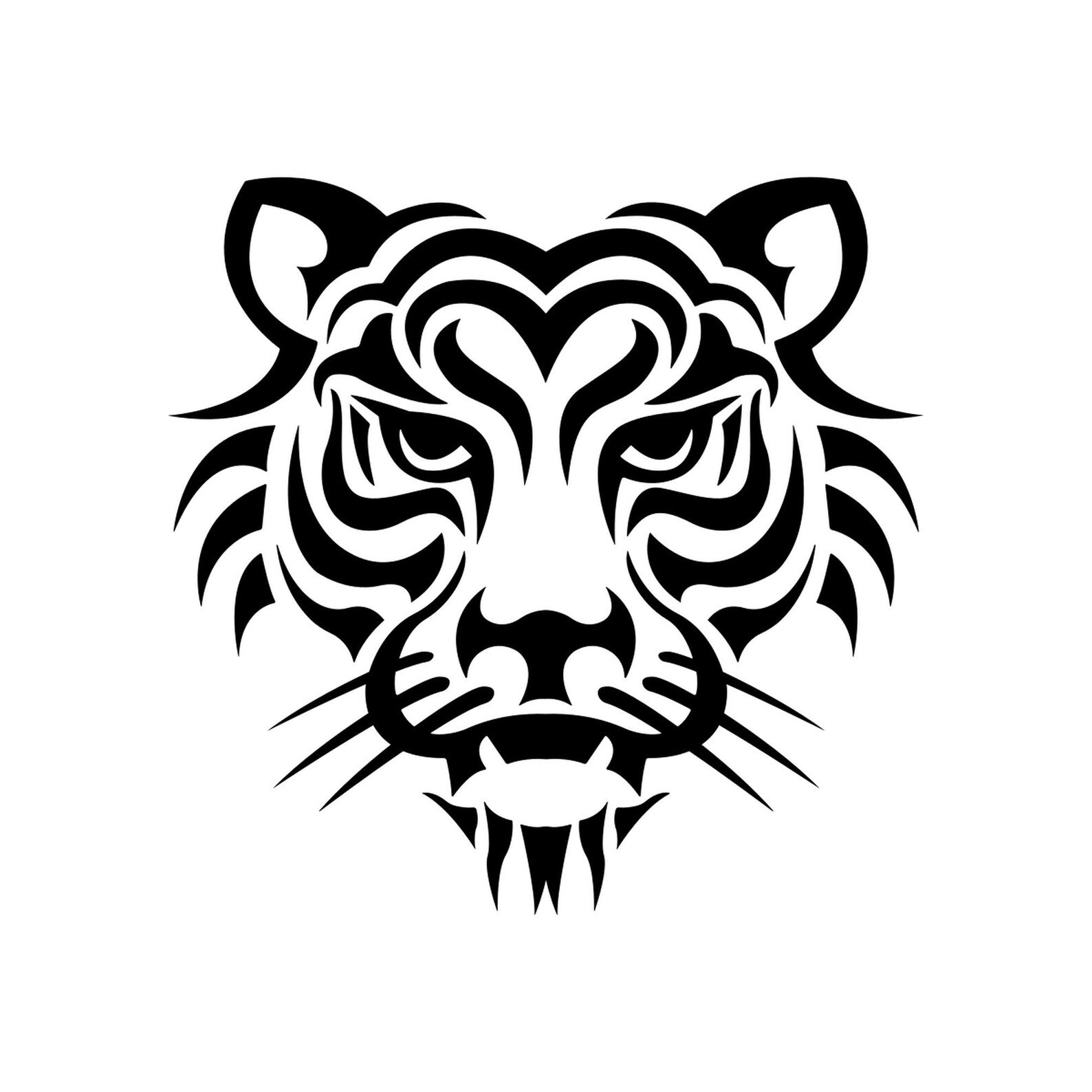 Tiger Head vinyl decal design