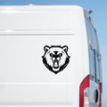 Angry Bear caravan sticker on a van