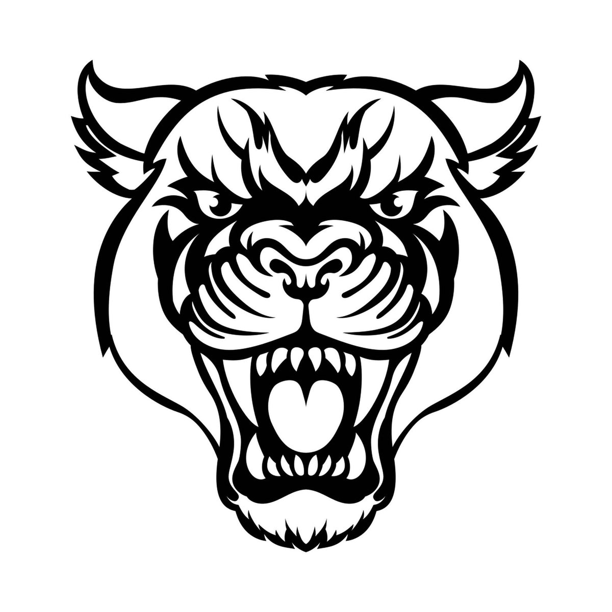 Angry Panther vinyl decal design