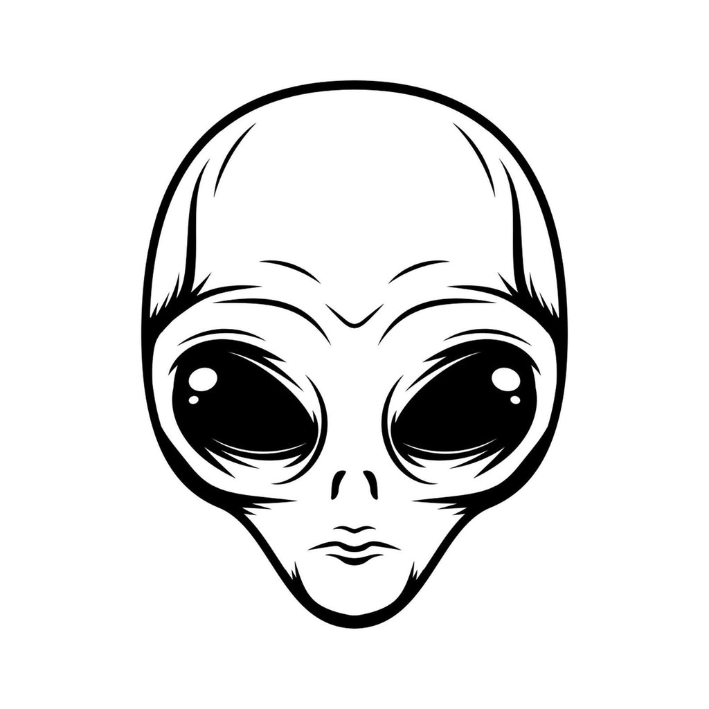 Alien Head vinyl decal design