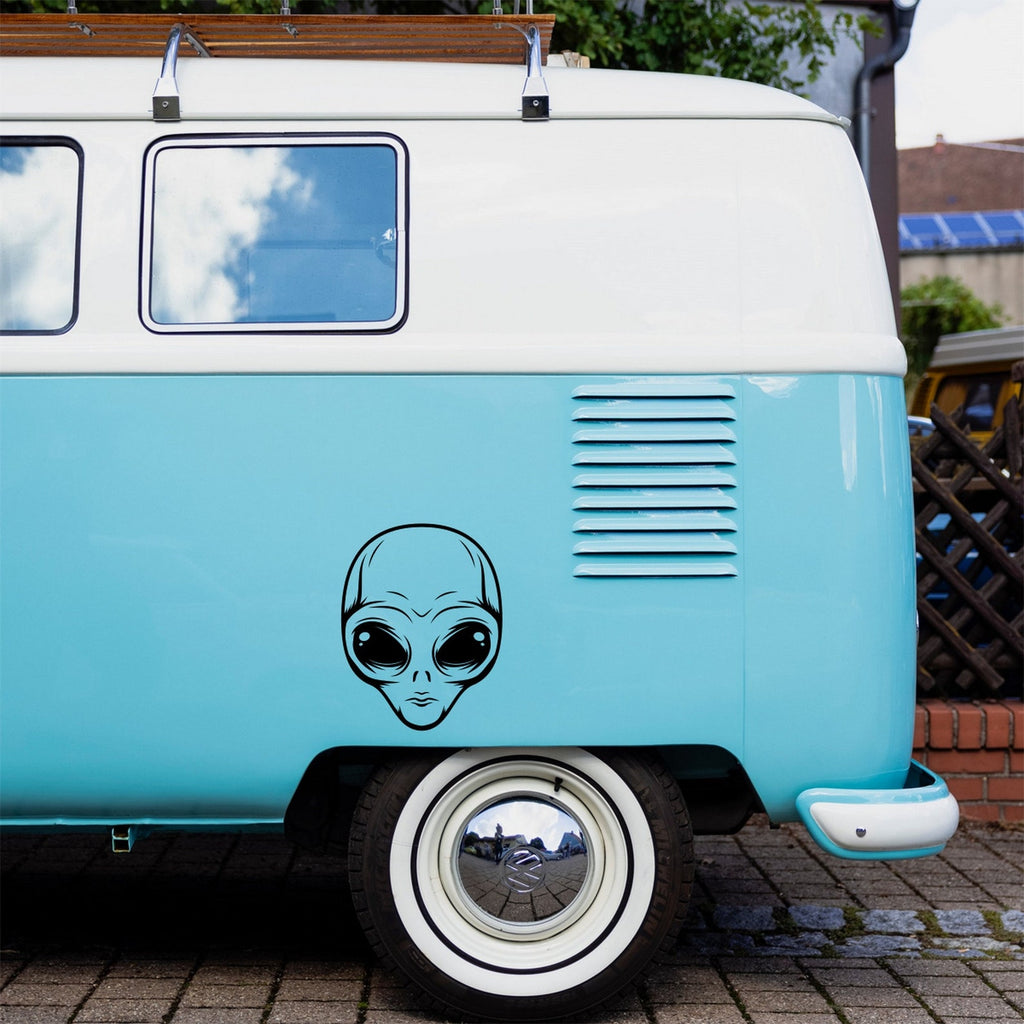 Alien Head decal on a motorhome