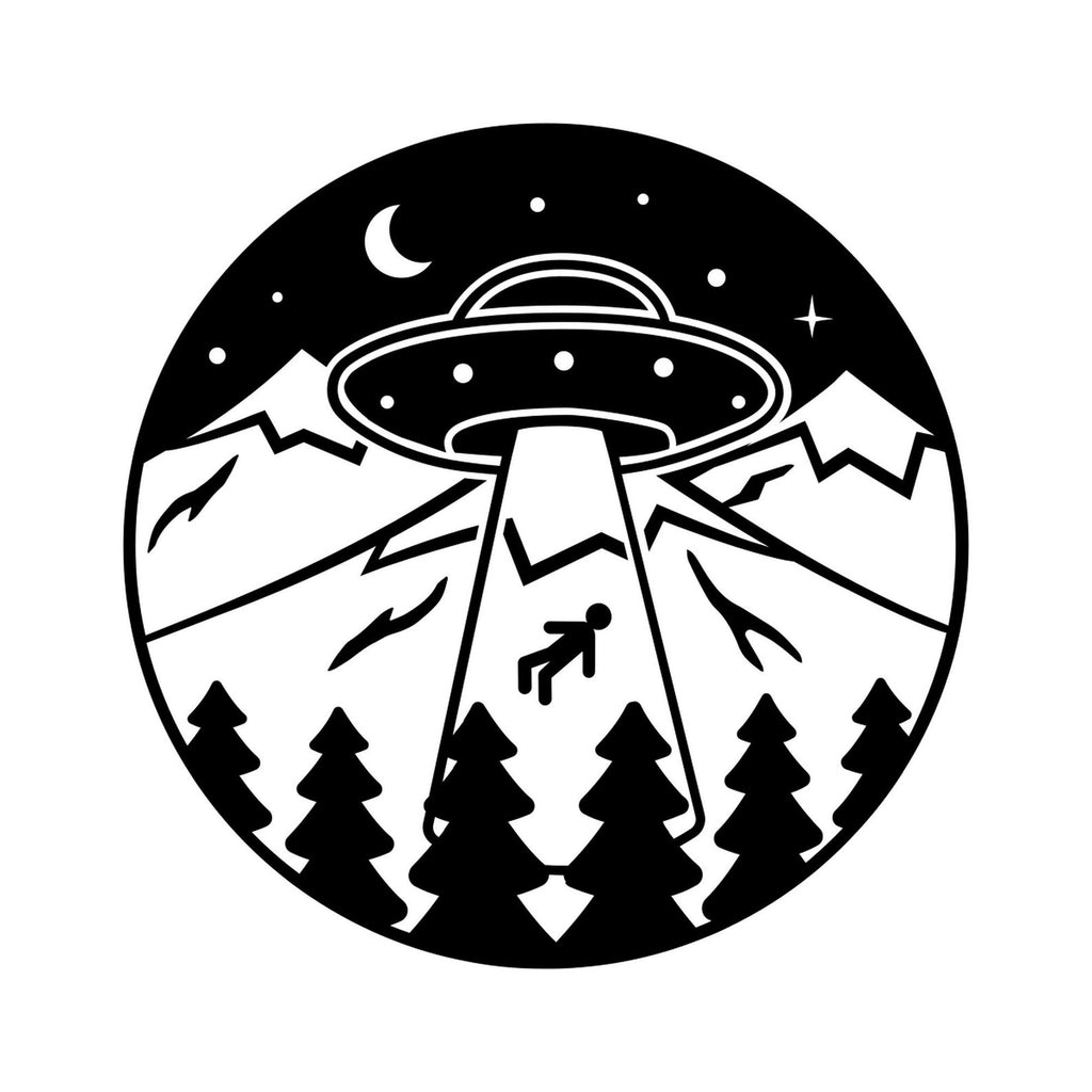 Alien Abduction vinyl decal design