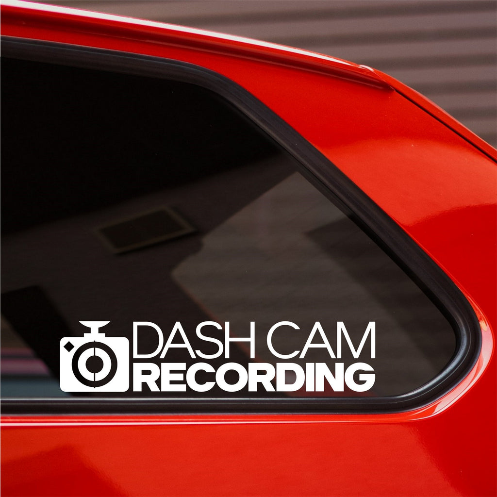 Dash Cam Recording car window vinyl sticker main product image
