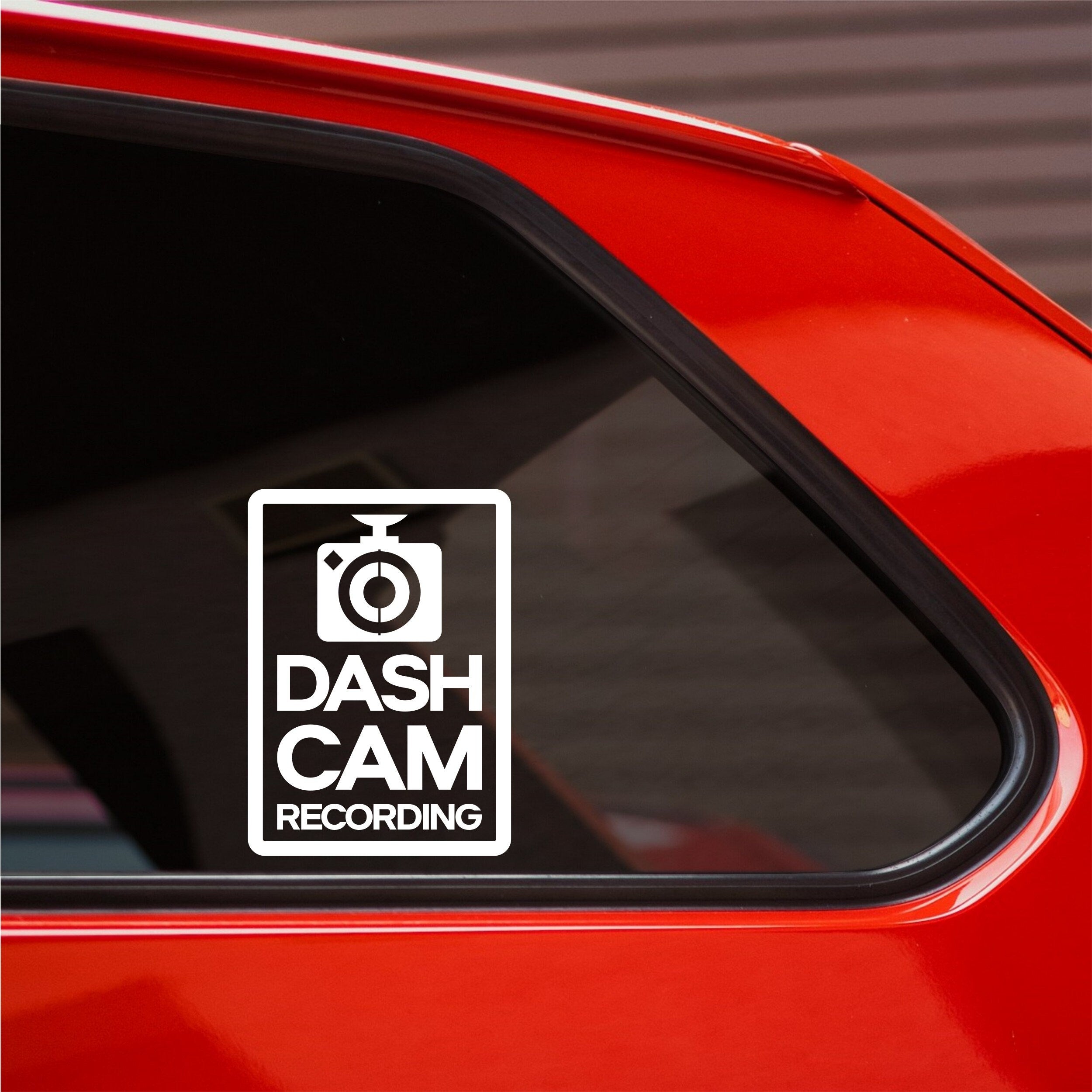 Dash Cam Recording Vertical vinyl sticker alternate product image