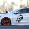 Large Skull Vehicle Decal – Design 10 shown fitted to a white car door