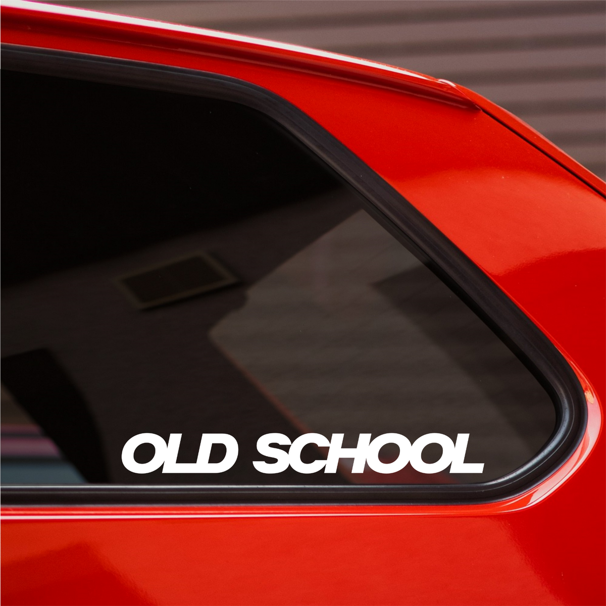 Old School Bold Italic Car Sticker