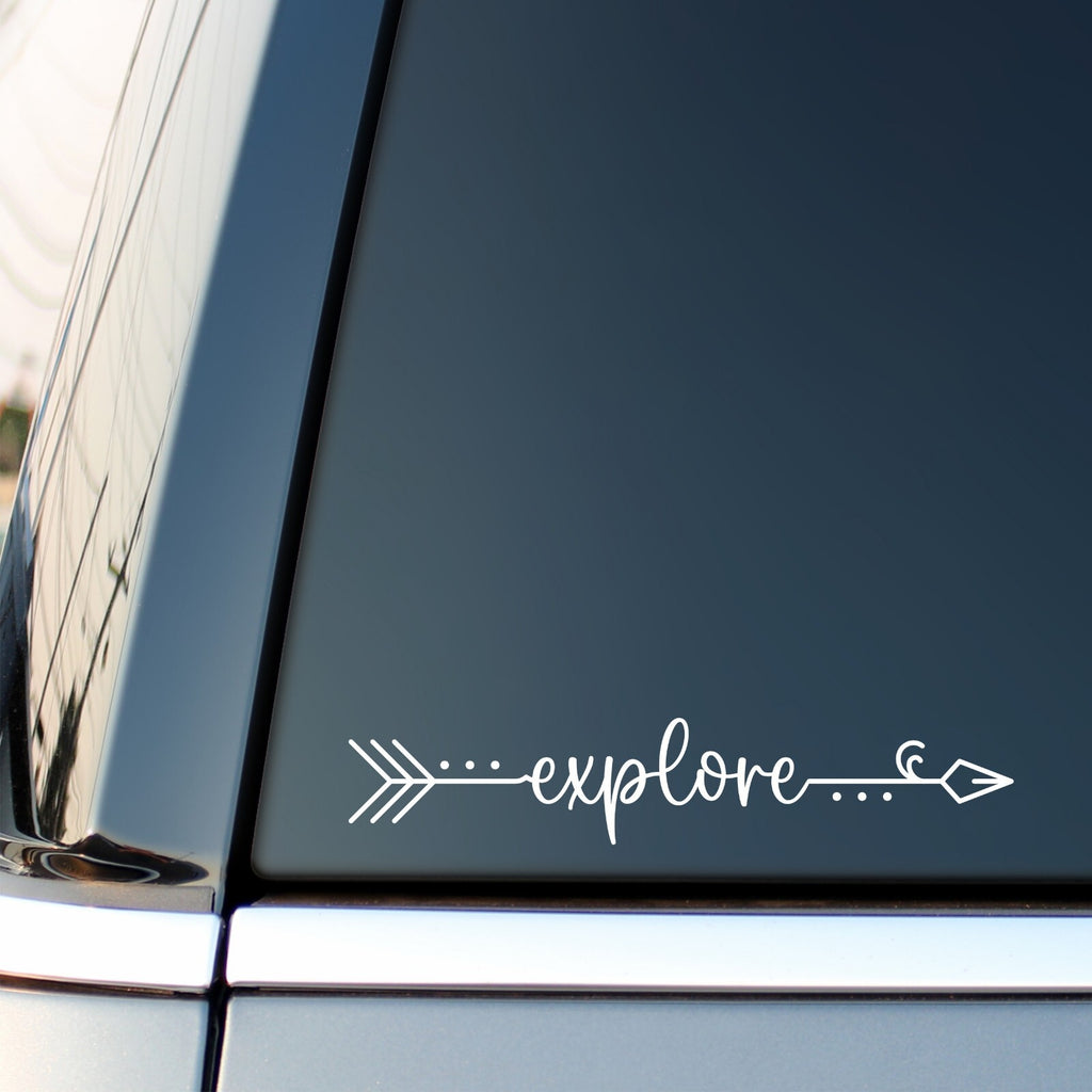 Explore Arrow Car Sticker