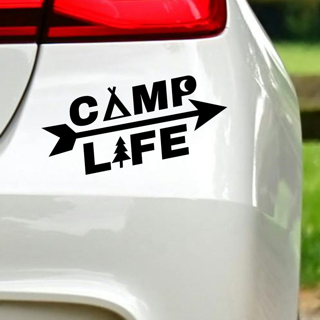 Camp Life Arrow Car Sticker