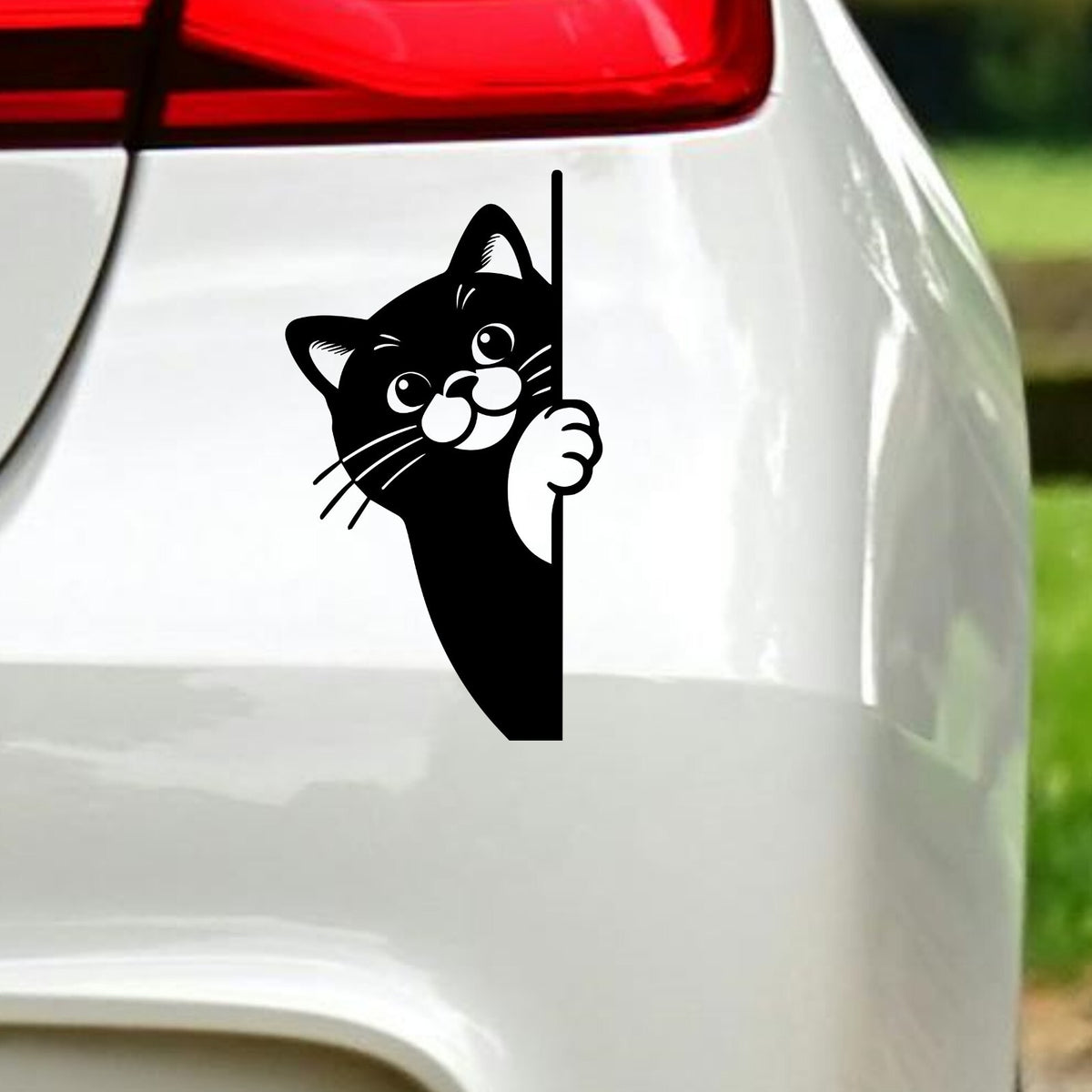 Peeking Cat Car Sticker – Side View Design 1