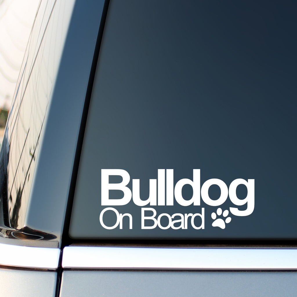 Bulldog On Board Car Sticker