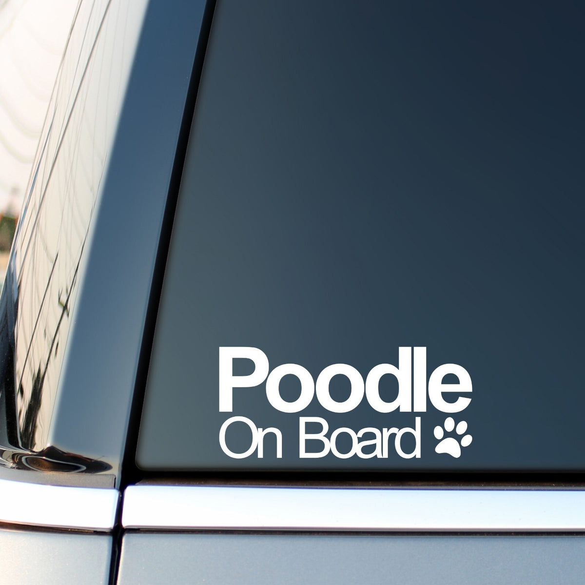 Poodle On Board Car Sticker
