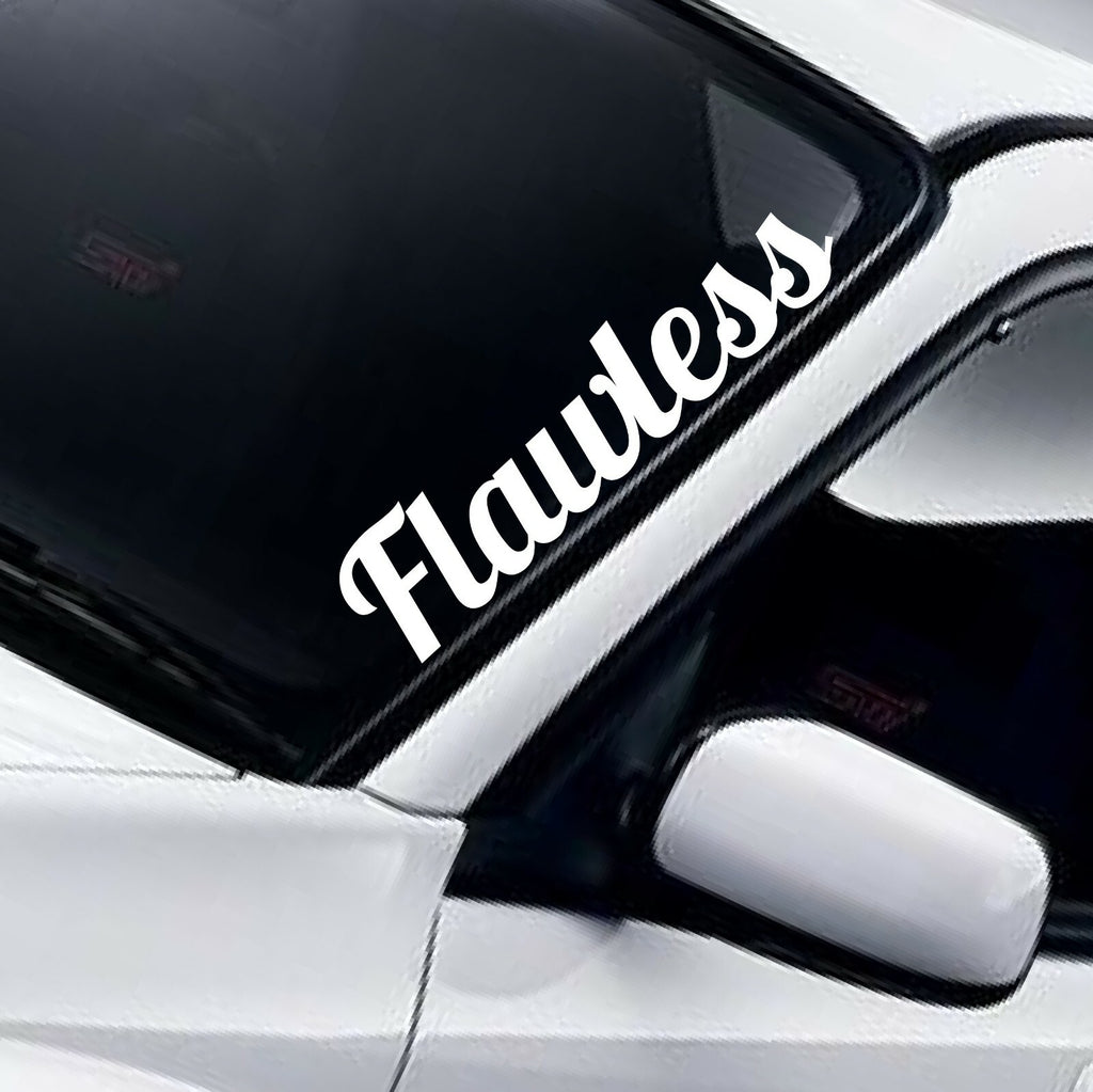 Flawless Script Windscreen decal — example vehicle placement 1.