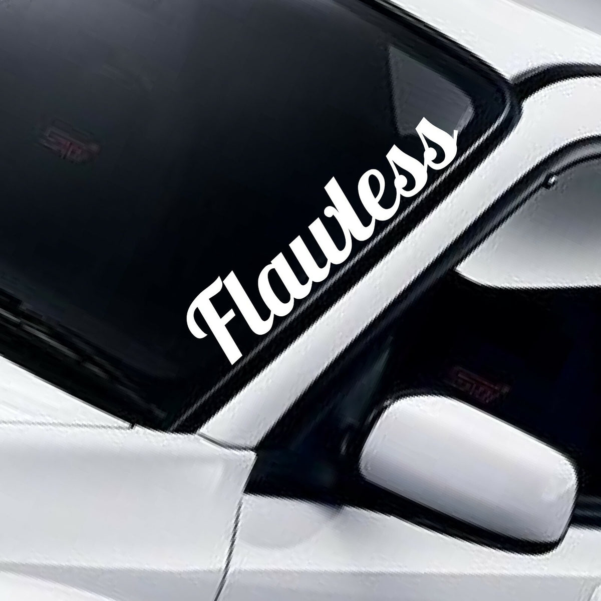 Flawless Script Windscreen decal — example vehicle placement 1.