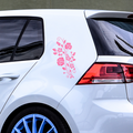 Floral Rose Car Stickers Mirrored Pair — example vehicle placement 1.