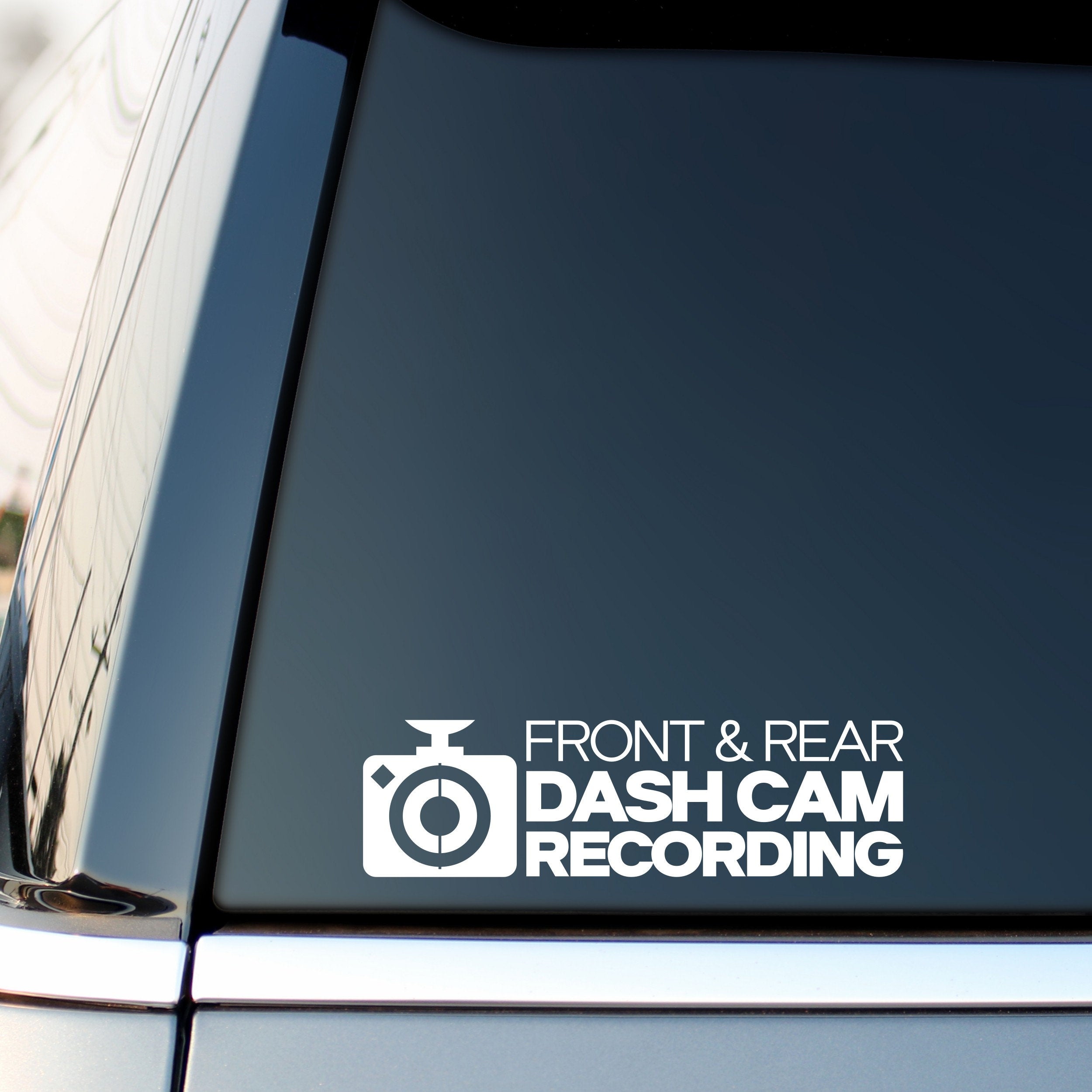 Front & Rear Dash Cam Recording vinyl sticker alternate product view