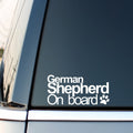 German Shepherd On Board Car Sticker in the design shown.