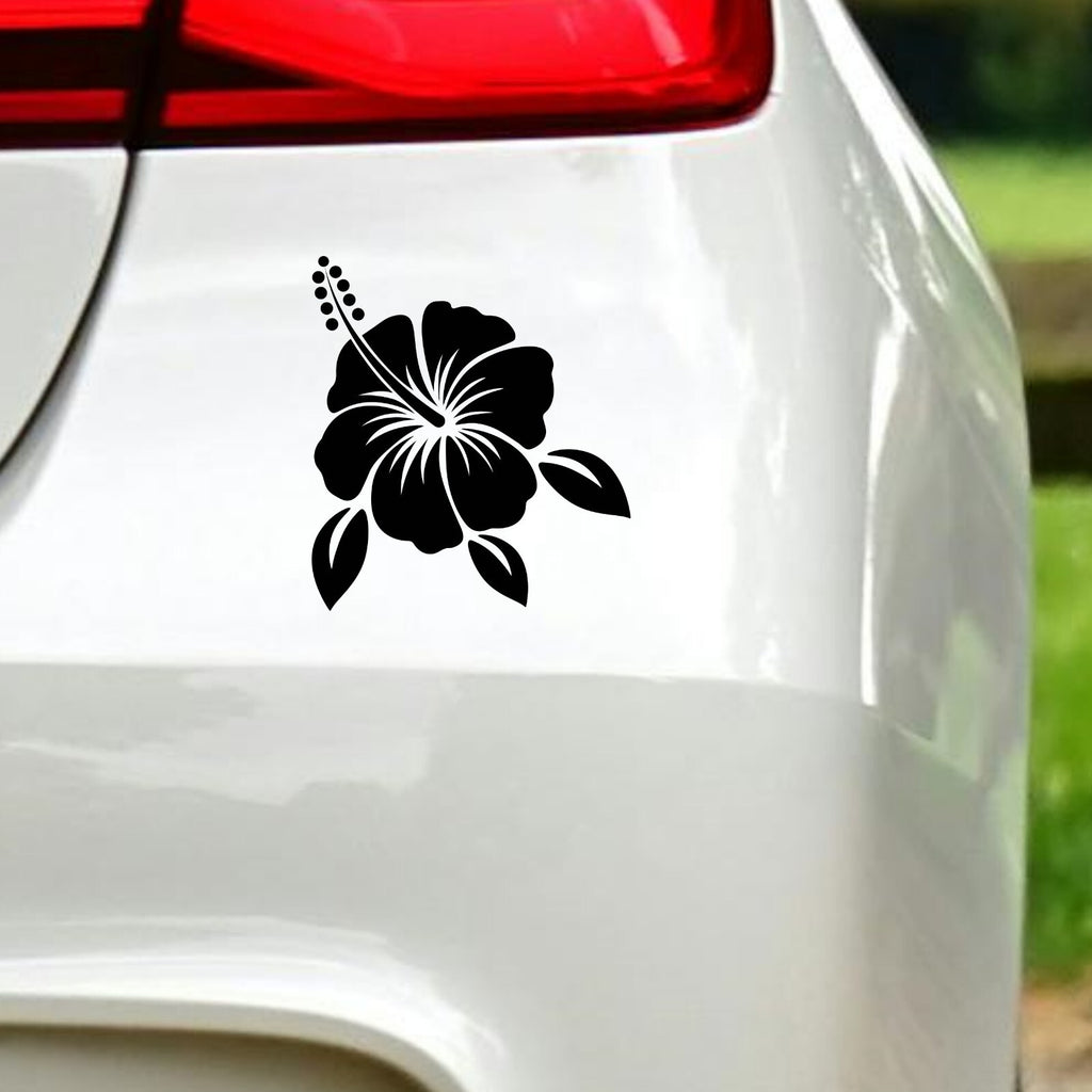 Hibiscus Flower Car Sticker – Design 1 in the design shown.