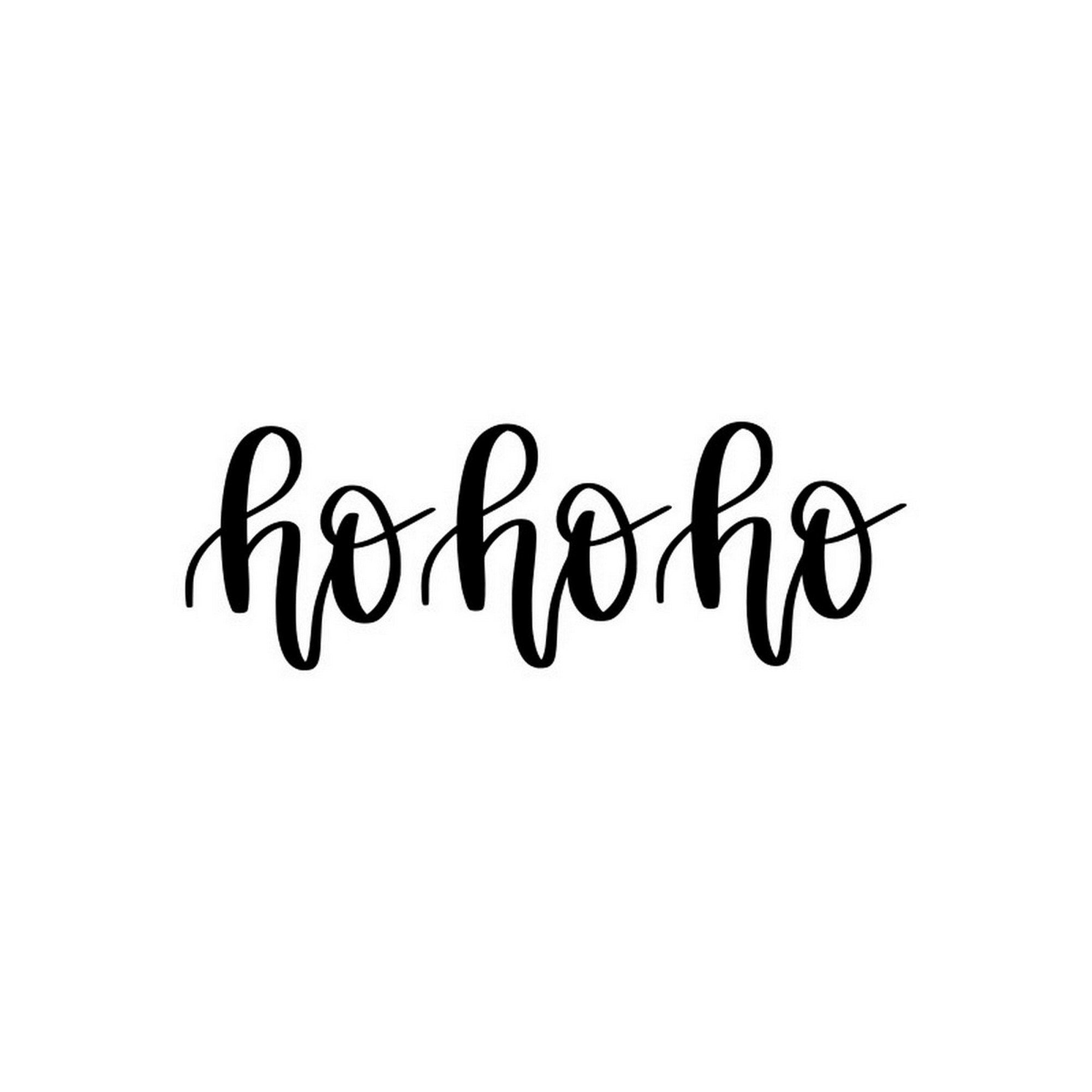 Ho Ho Ho single-colour vinyl sticker decal design
