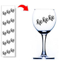 Five Ho Ho Ho vinyl stickers for decorating wine glasses, baubles and Christmas crafts