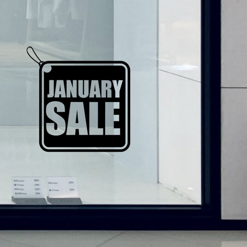 January Sale Tag Shop Window Sticker source gallery image 4