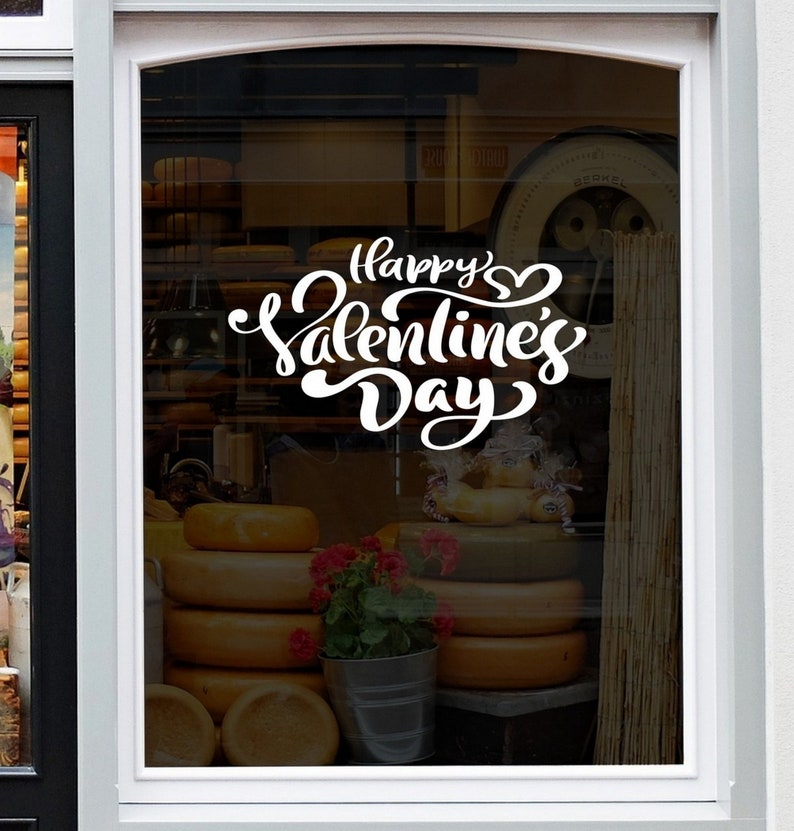 Happy Valentine's Day Shop Window Sticker source gallery image 2