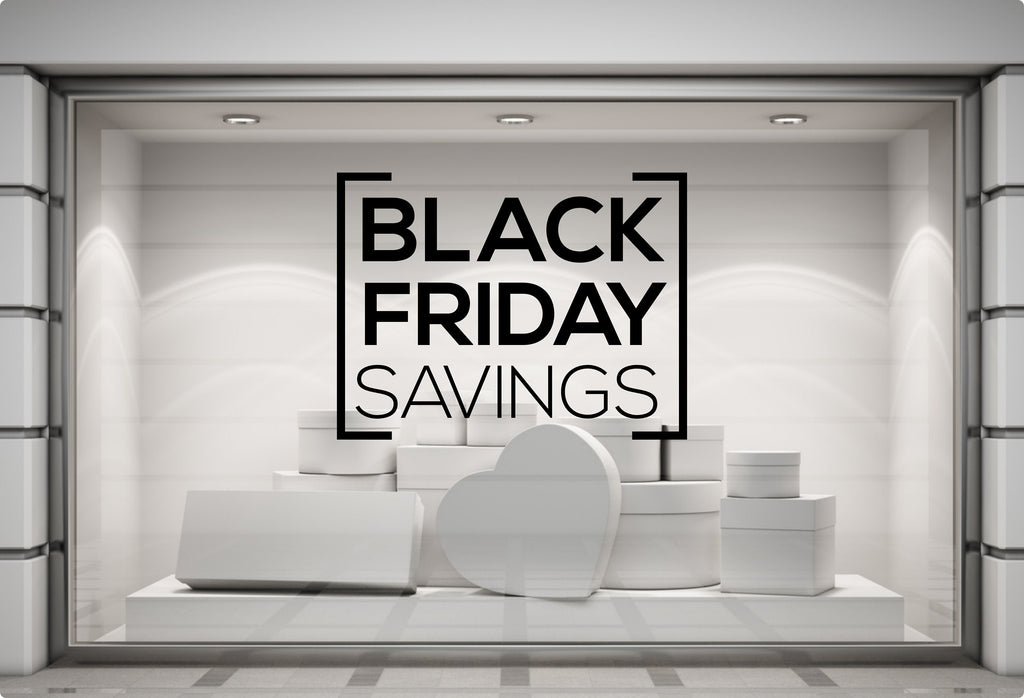 Black Friday Savings Shop Window Sticker product display image 4