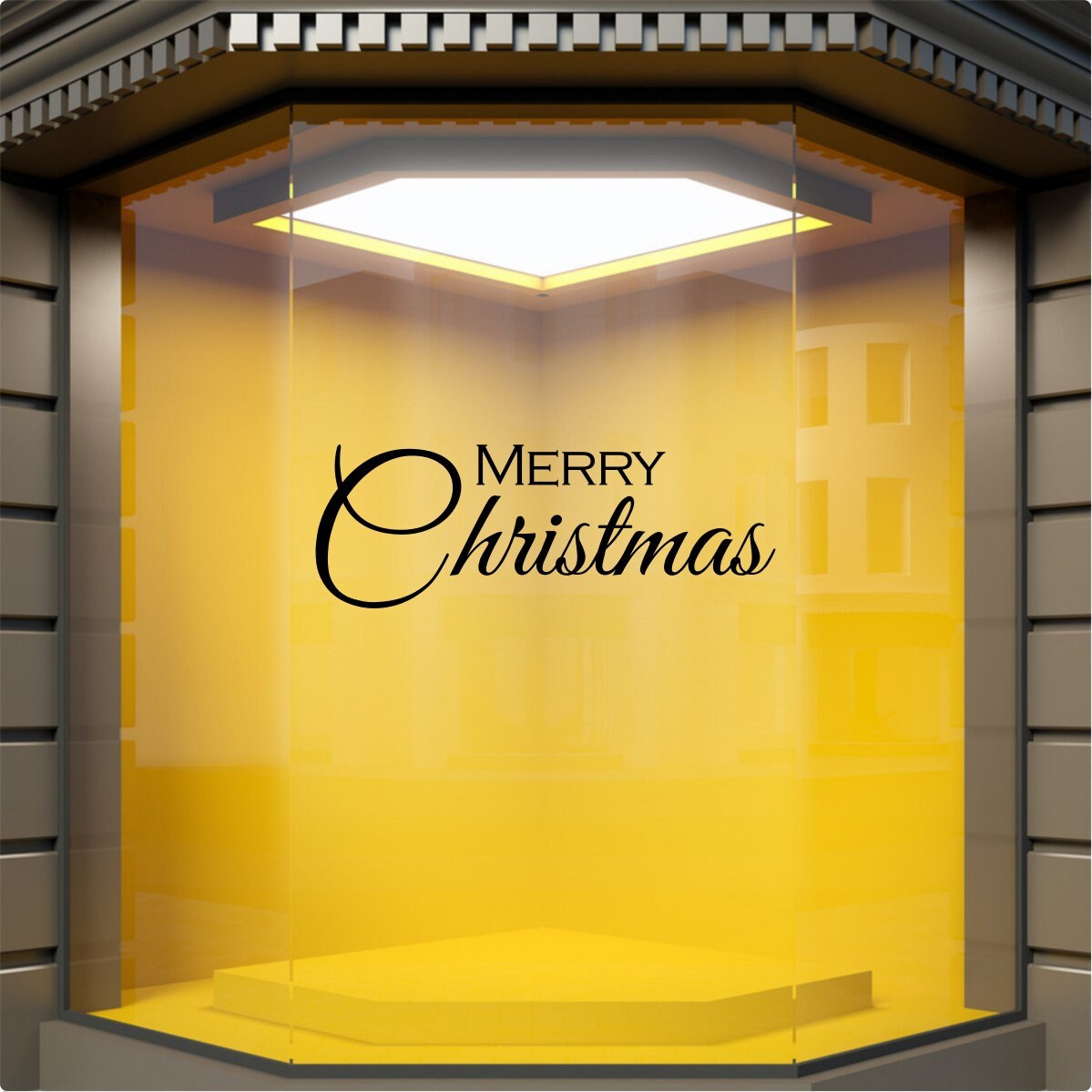 Elegant Merry Christmas Window Sticker product display image 6