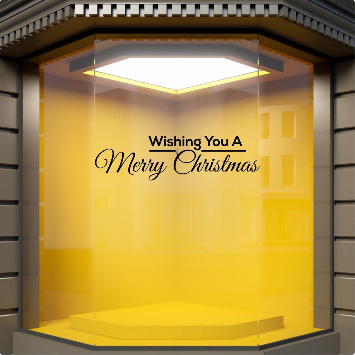 Wishing You A Merry Christmas Window Sticker product display image 2