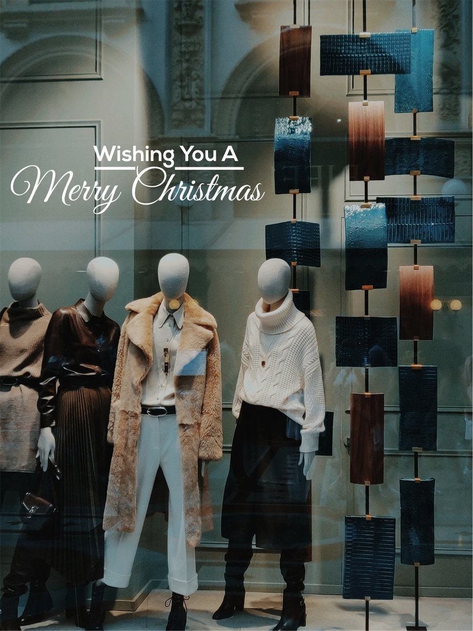 Wishing You A Merry Christmas Window Sticker product display image 3
