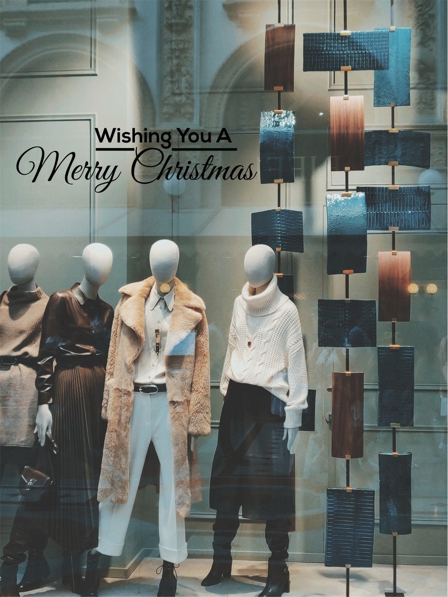 Wishing You A Merry Christmas Window Sticker product display image 4