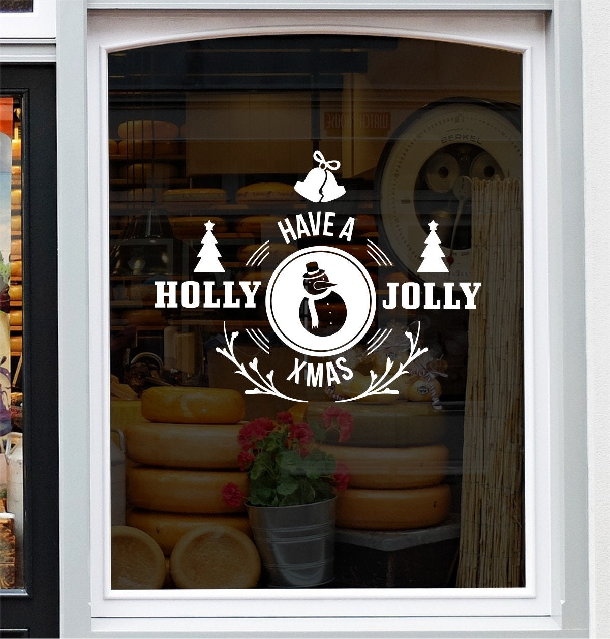 Have A Holly Jolly Xmas Window Sticker product display image 3