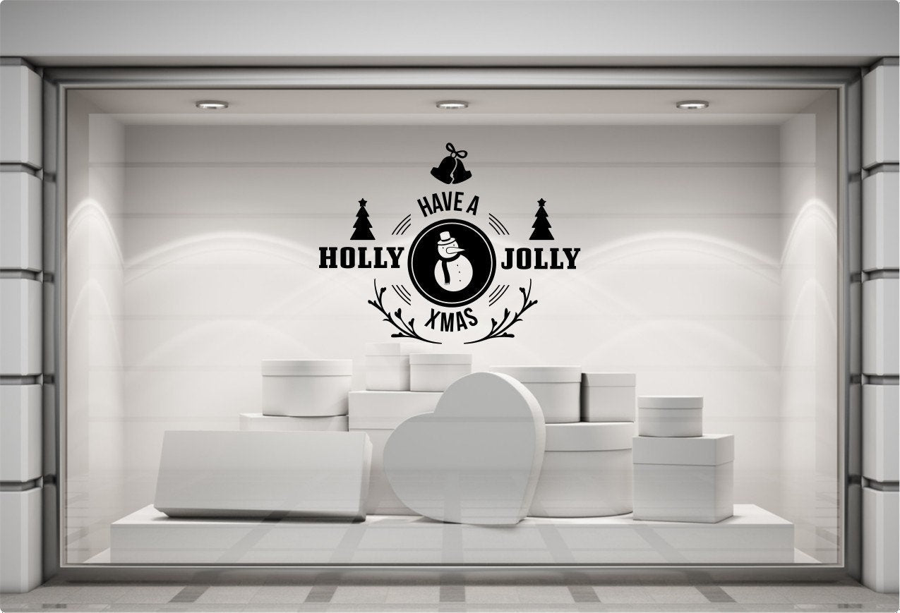 Have A Holly Jolly Xmas Window Sticker product display image 7
