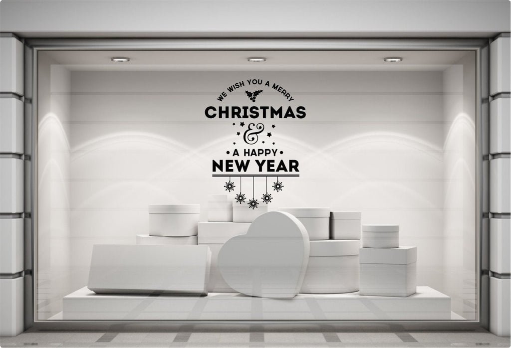 We Wish You A Merry Christmas Shop Window Sticker product display image 9
